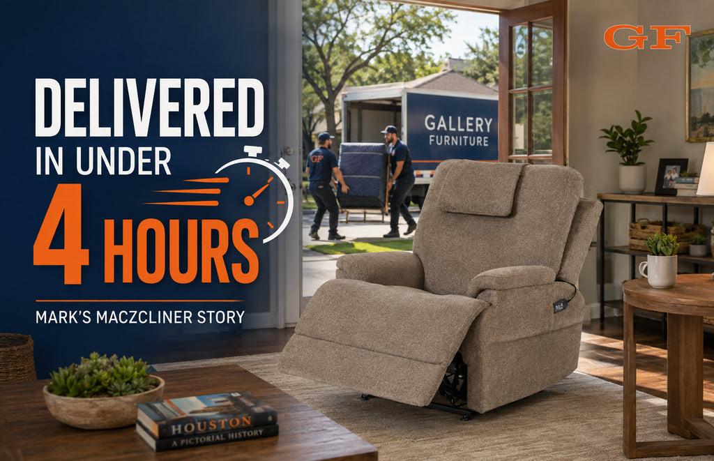Entrega en menos de cuatro horas: Mark Wright encuentra un sillón reclinable mejor en Gallery Furniture