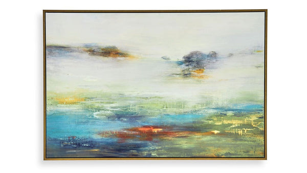 Pintura de tierra texturizada sobre lienzo