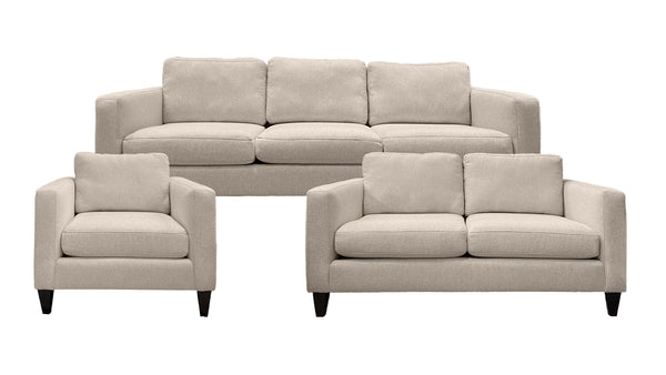 Sofá, sofá de dos plazas y sillón Market Salt de 3 piezas