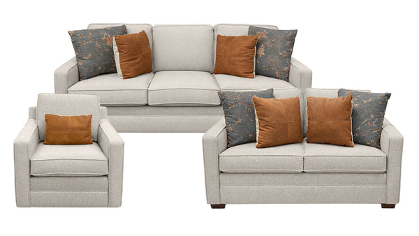 3pc Bernhardt Straw Sofa, Loveseat & Chair