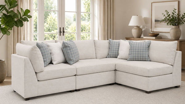 4pc Bennet Linen Modular Sectional | Made in USA | Gallery Furniture