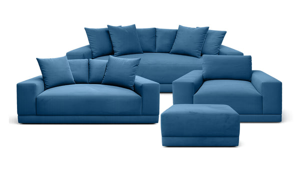 4pc Toscana Copper Sofa Set | Sofa, Loveseat, Chair & Ottoman | Gallery Furniture