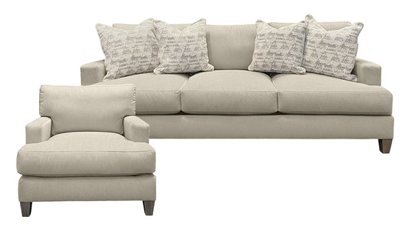 2pc Mila Driftwood Sofá y Silla