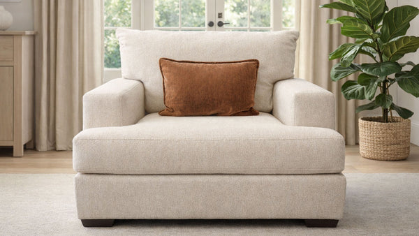 Silla Journey Bisque de tela Crypton de Mayo | Gallery Furniture