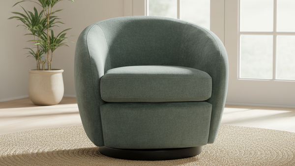 Chanel Bristol Teal Swivel Chair