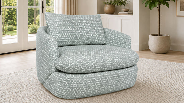 Theo Swivel Chair by Jonathan Louis | Made in USA | Gallery Furniture