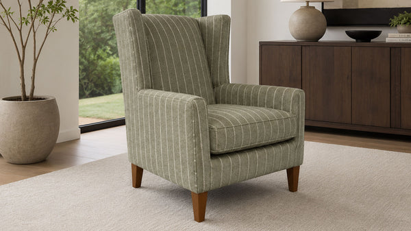 Demi Evergreen Wingback Accent Chair by Mayo | Upholstered Wingback Chair | Gallery Furniture