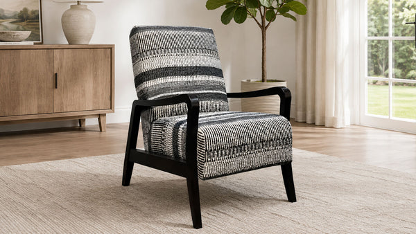 Rybe Stone Accent Chair | Mid-Century Striped Armchair | Gallery Furniture