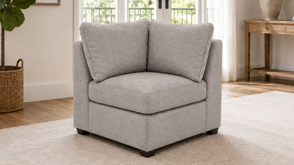 Degorgeous Ash Armless Corner Modular Piece | Made in USA | Gallery Furniture