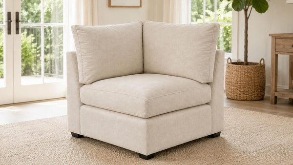 Bennet Linen Crypton Performance Fabric Armless Corner Chair Modular Piece