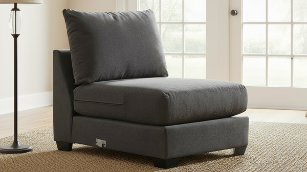 SENSATION CHARCOAL ARMLESS CHAIR