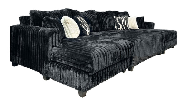 Charcoal 4pc Seccional con Otomano