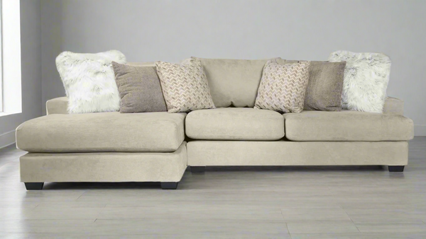 Sensation Cream 2 Pc. Left Arm Facing Chaise Chofa