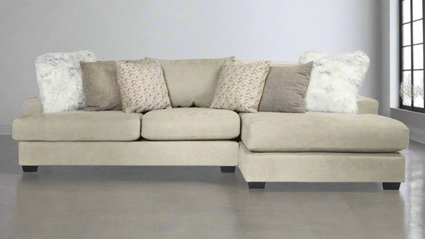 Sensation Cream 2 Pc. Right Arm Facing Chaise Chofa