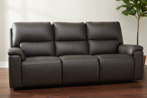 Sofá reclinable eléctrico North Brown Leather 2.0 P6 con audio envolvente