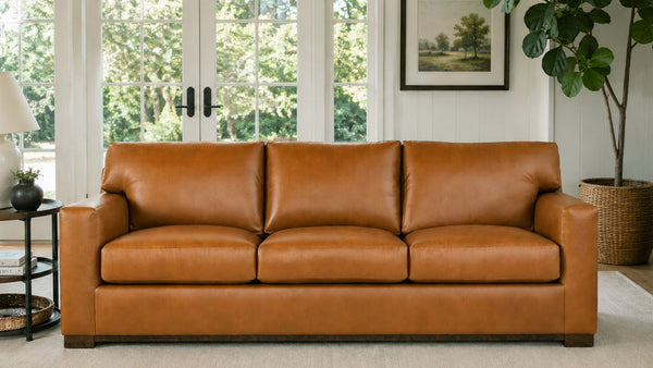 Stickley Sidney 100% Leather 89-Inch Sofa | Made in USA – Gallery Furniture