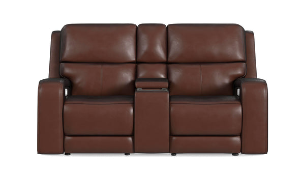 Loveseat reclinable eléctrico P5 marrón trufa con consola