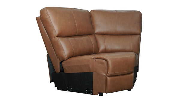 Big Spring Saddle Brown Leather Wedge | Mackdular Sectional Piece