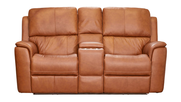 Loveseat Henry P3 en Piel Marrón Silla Reclinable Eléctrico