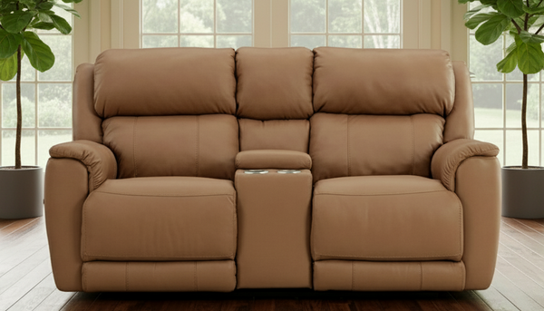 Sofá reclinable eléctrico Tuscany Butternut P3 con consola