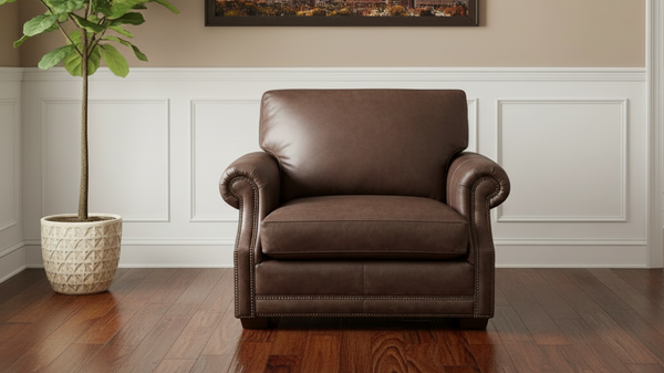 Sillón y medio de cuero La Grange