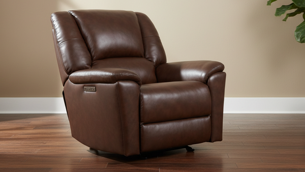 Nuevo sillón reclinable Perfect Match Plush Tavern Brown Leather P3 Power Rocker