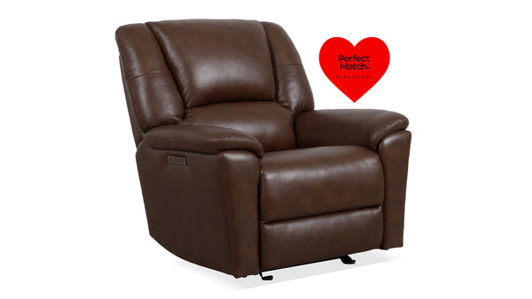 New Perfect Match Plush Tavern Brown P3 Power Rocker Recliner