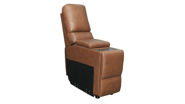 Big Spring Saddle Brown Leather Smart Console | Mackdular Sectional Piece
