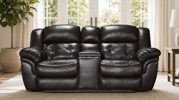 Achieve Leather P1 Power Reclining Loveseat w/Console