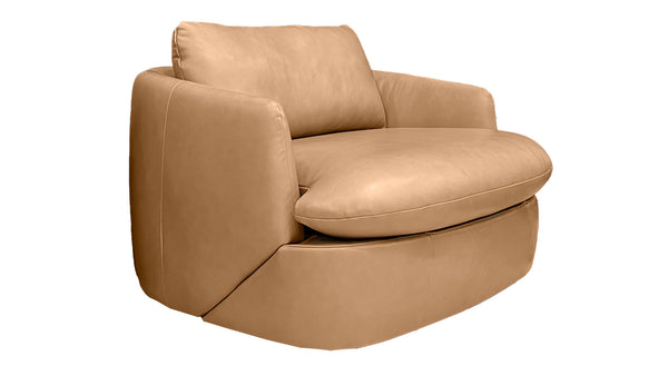 Silla giratoria de cuero