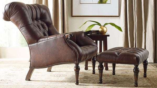 Stickley Leopold Chair & Ottoman in Pecan