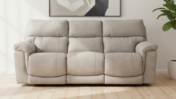 Sofá reclinable eléctrico doble Taupe