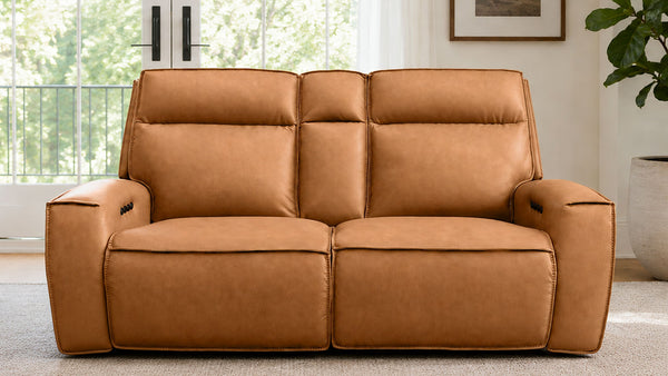 Cordova Cinnamon P3 Power Reclining Performance Fabric Loveseat | Gallery Furniture
