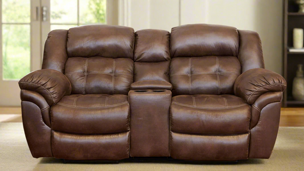 Marcelina Espresso P1 Power Reclining Loveseat w/Console