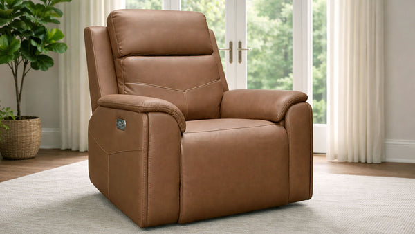 Sillón reclinable Auburn Brown – Sillón tapizado para salón | Gallery Furniture