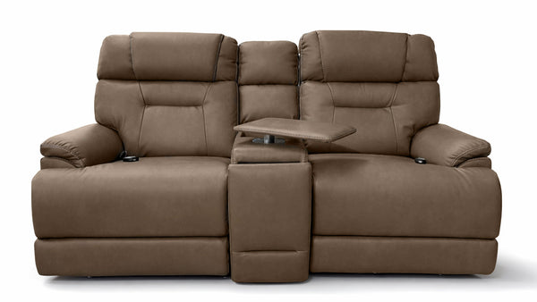 Sofá de dos plazas con elevador asistido MacZcliner Cappuccino P6 con calefacción y masaje