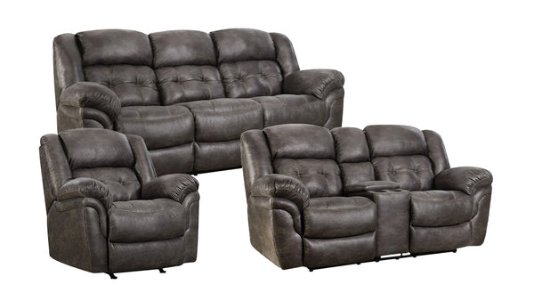 3pc Marcelina Charcoal Power Reclining Sofa, Loveseat & Recliner