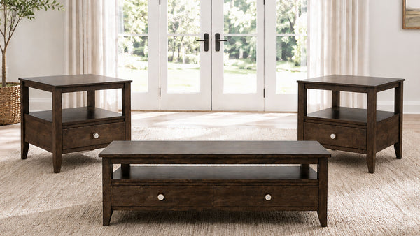 Juego de mesa de arce «Paris» de 3 piezas | Fabricado por los Amish | Gallery Furniture