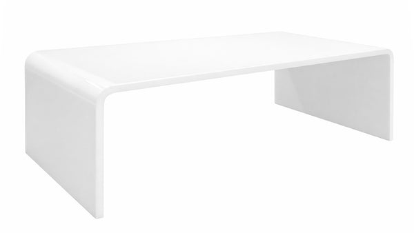 Waterfall White Acrylic Coffee Table