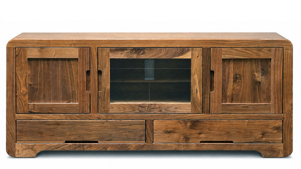 Mueble para TV de madera maciza Euro-630 de 152 cm | Fabricado por los Amish | Fabricado en EE. UU. | Gallery Furniture