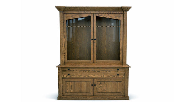 Amish Solid Wood Red Oak Gun Cabinet | Gallery Furniture