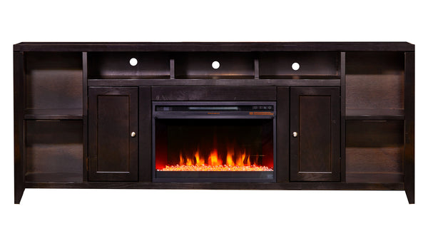 Urban Loft Mocha 84” TV Console w/Fireplace