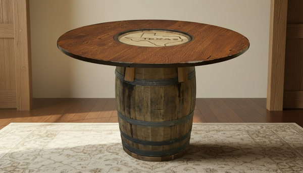 Texas Barrel Counter Height Table