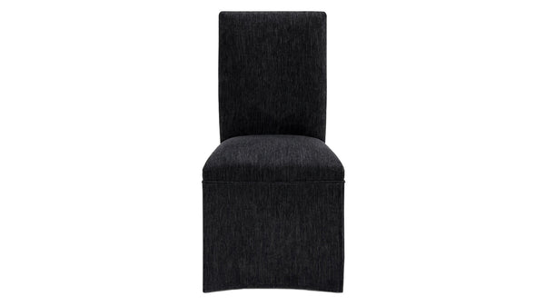 Silla de comedor con falda negra Logan