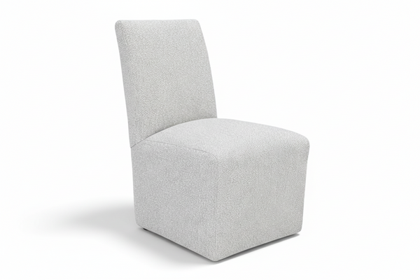 Silla de comedor tapizada en madera de arenisca con ruedas giratorias - Silla Amish hecha a mano - Fabricada en EE. UU.