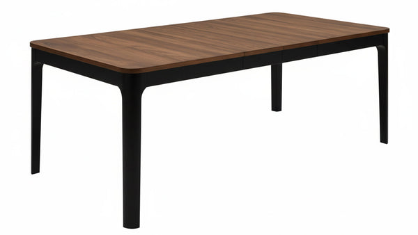 Mesa de comedor de madera maciza Newark Leg y 2 hojas