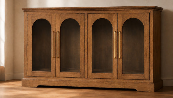 Aparador Easton de 68 pulgadas, de madera maciza de arce Amish