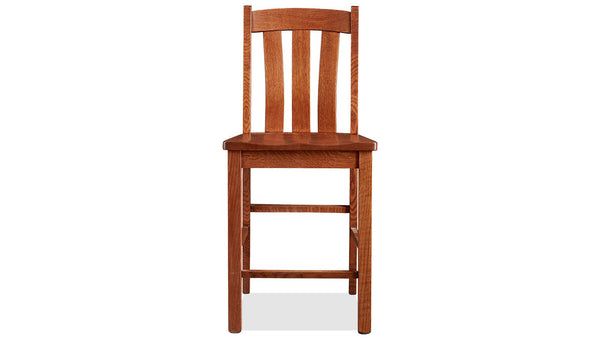 Bishop Quartersawn Roble Blanco Silla de Altura de Mostrador (24")