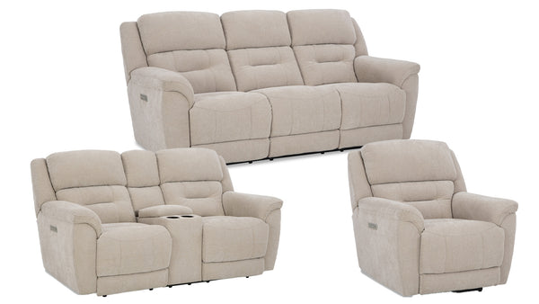 Conjunto reclinable eléctrico Knockout Stone P3 de 3 piezas