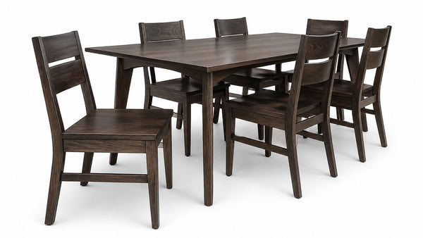 Carrie Solid Wood Dining Table & 6 Chairs | Amish Made | Made in USA | Gallery Furniture